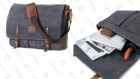 Lifewit Wax Canvas Messenger Bag Cross Body Laptop | $32 | Amazon | Use code QVGGNNTU